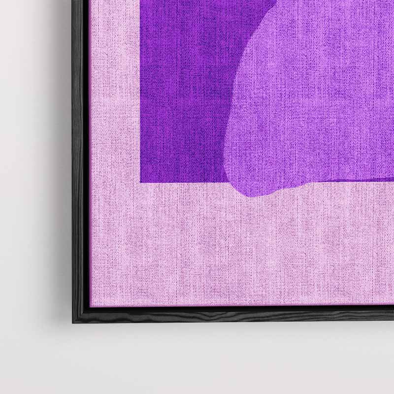 Speelse Paarse Vormen Kunstwerk-canvas-dibond-plexiglas-wanddecoratie-WallArtistic
