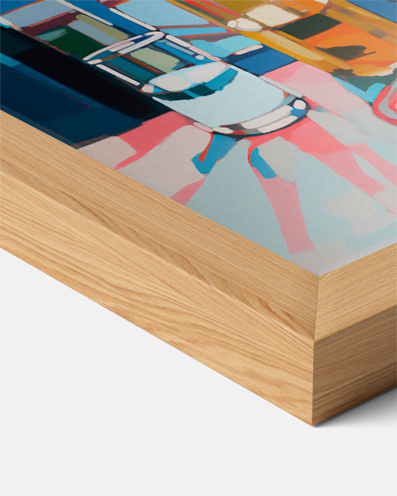 Kleurrijke Stilleven Poster met Fruit en Flessen Poster-WallArtistic