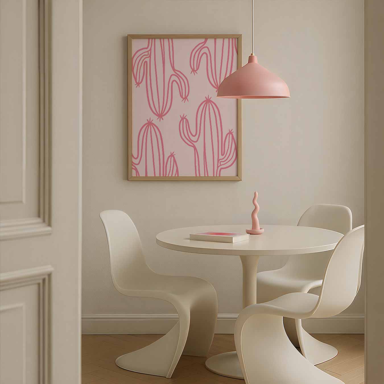 Trendy Cactus Illustratie Poster-WallArtistic