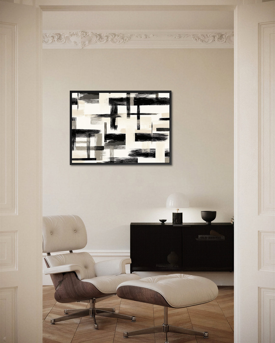 Grafische lijnen compositie Kunstwerk