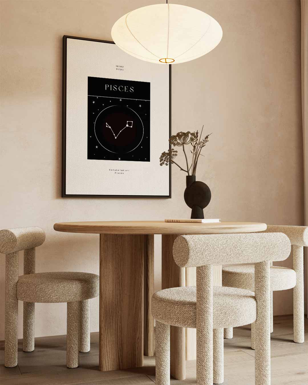 Pisces Sterrenbeeld Poster Kunstwerk-canvas-dibond-plexiglas-wanddecoratie-WallArtistic