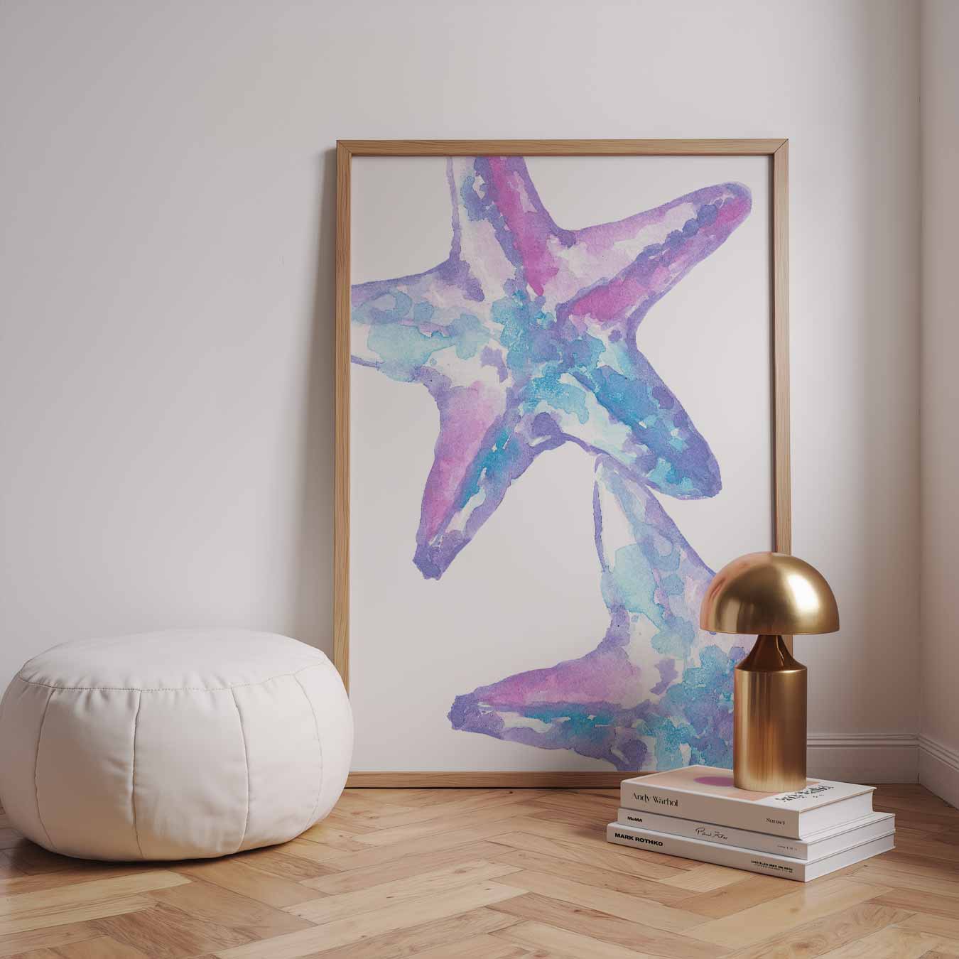 Paarse Zeesterren Poster-WallArtistic