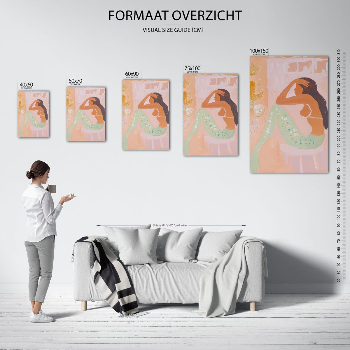 Dromerige zeemeermin Kunstwerk