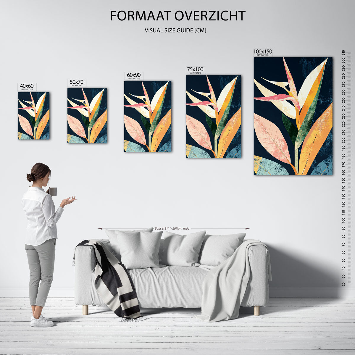 Vrolijke bladvormen Kunstwerk