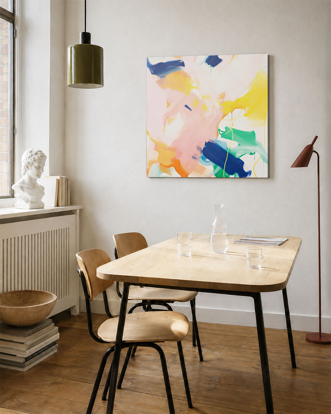 Dynamische kleurenexplosie Kunstwerk
