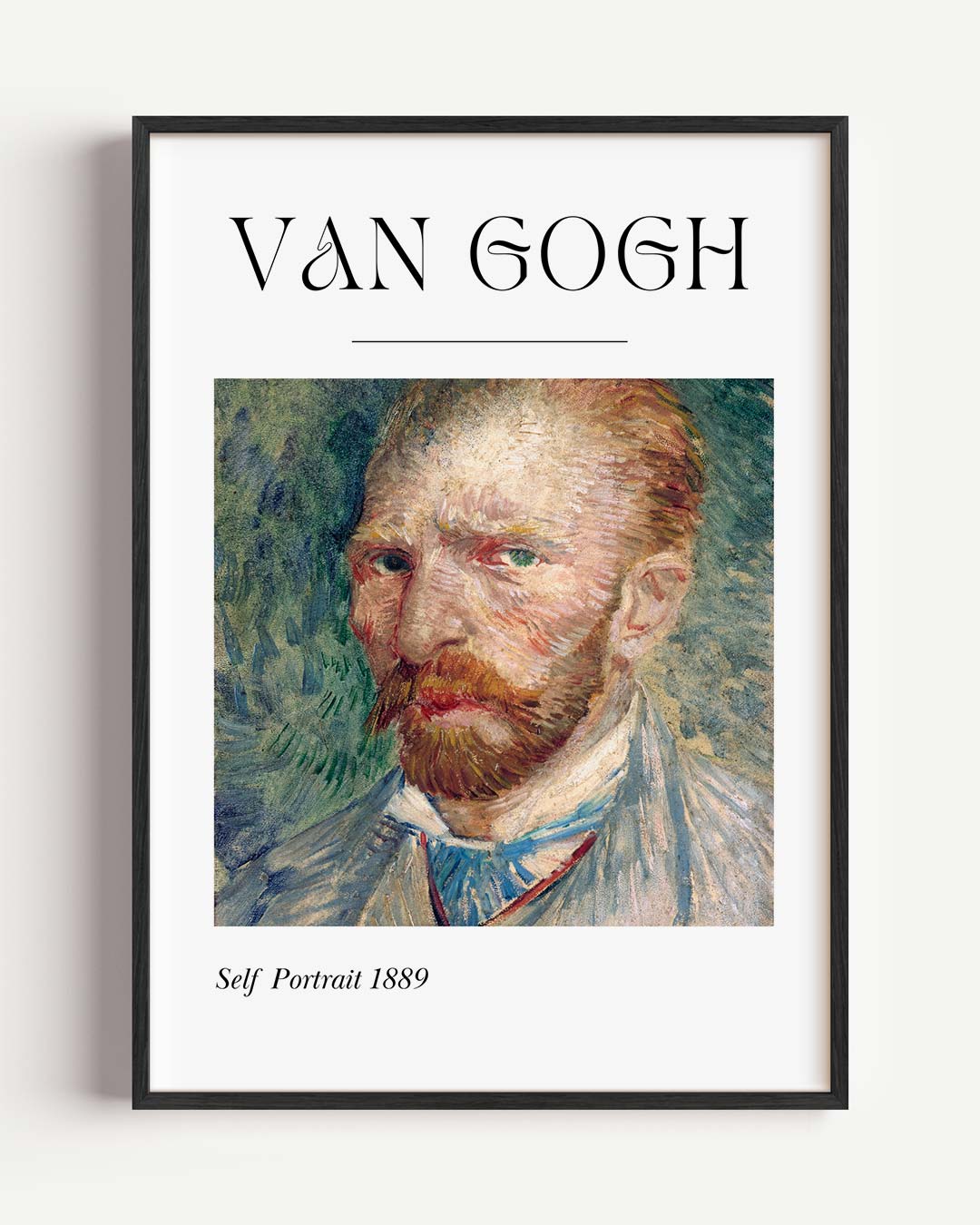Van Gogh Zelfportret 1889 Poster-WallArtistic