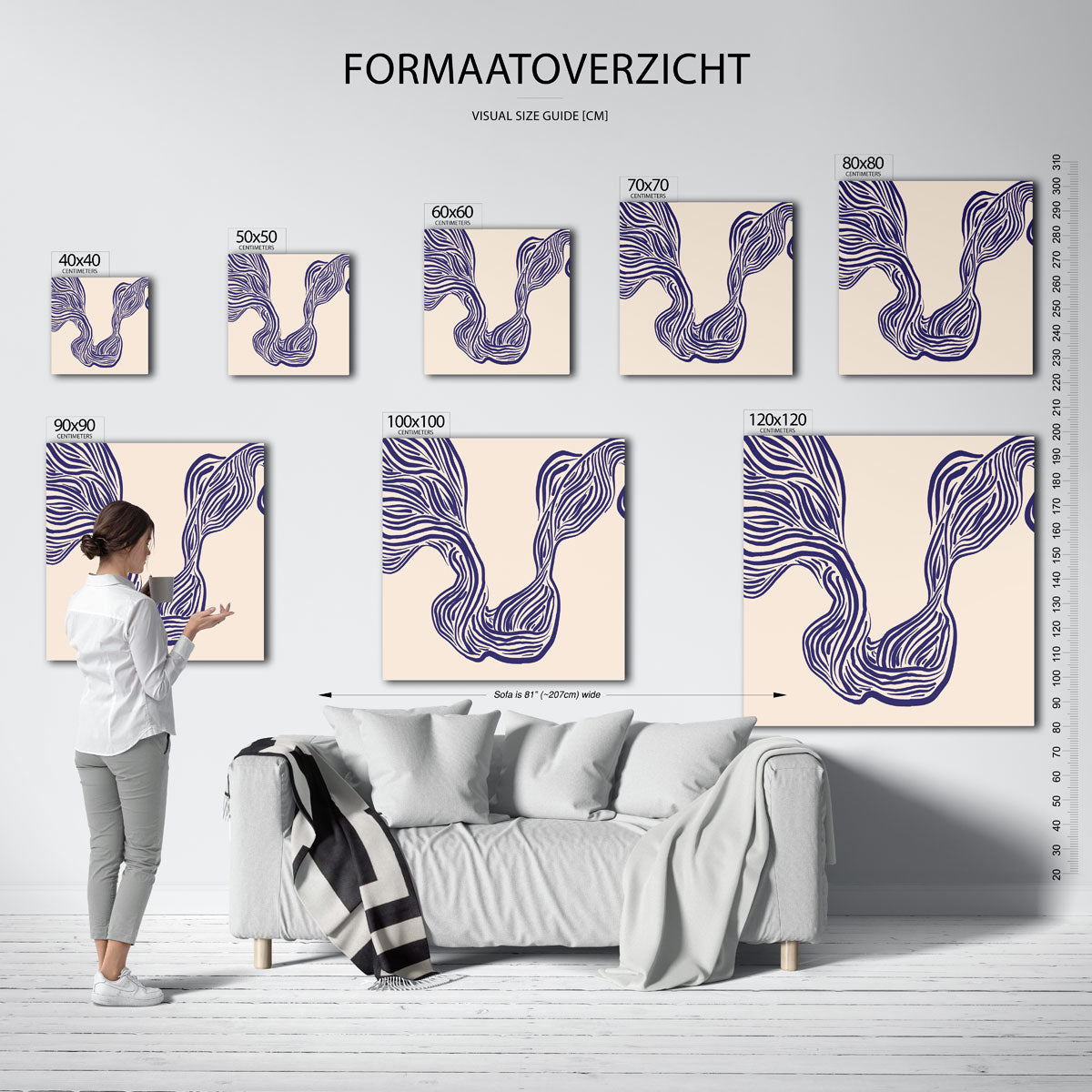 Golvende lijnen Poster