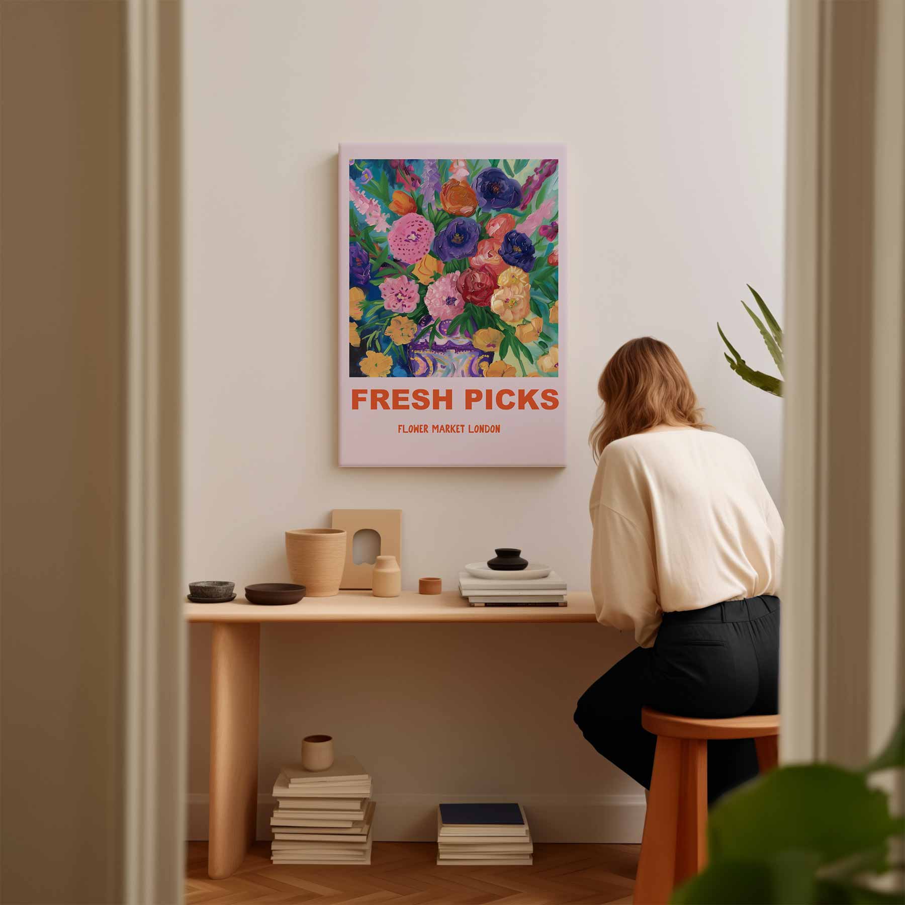 Bloemenpracht in Londen Kunstwerk-canvas-dibond-plexiglas-wanddecoratie-WallArtistic