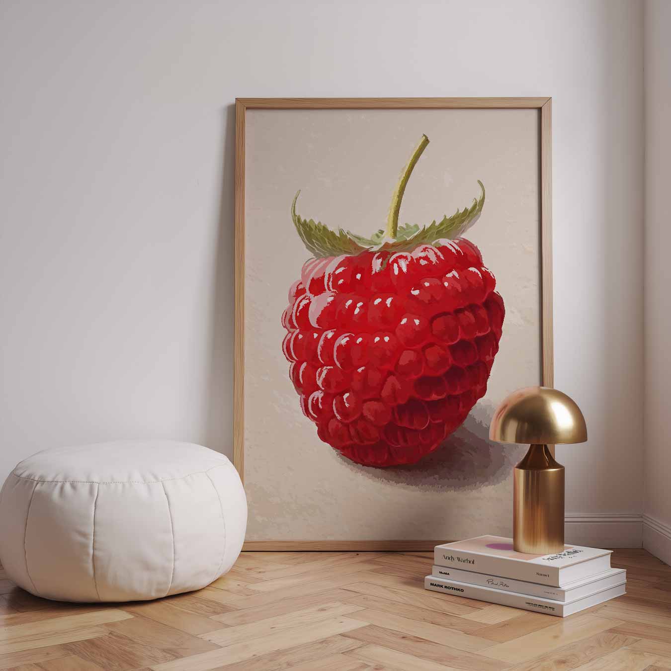 Romantische Frambozenposter