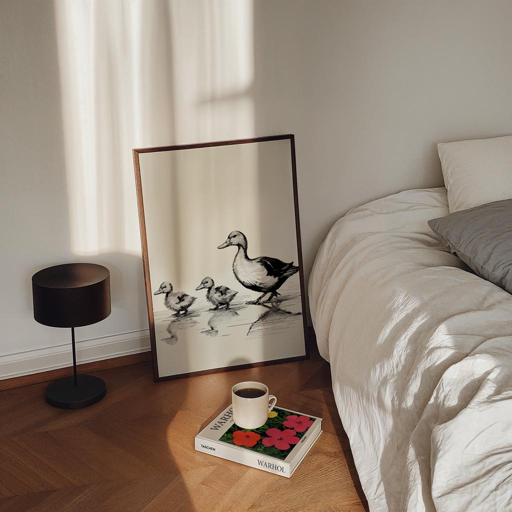 Zachte Stappen Eendjes Wandeling Poster-WallArtistic
