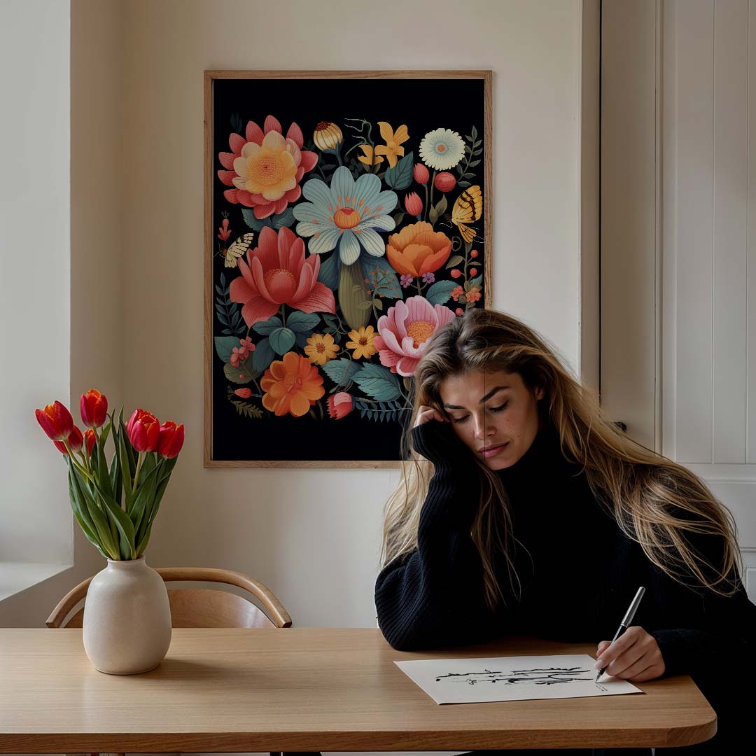 Kleurrijke Bloemenpracht Poster-WallArtistic