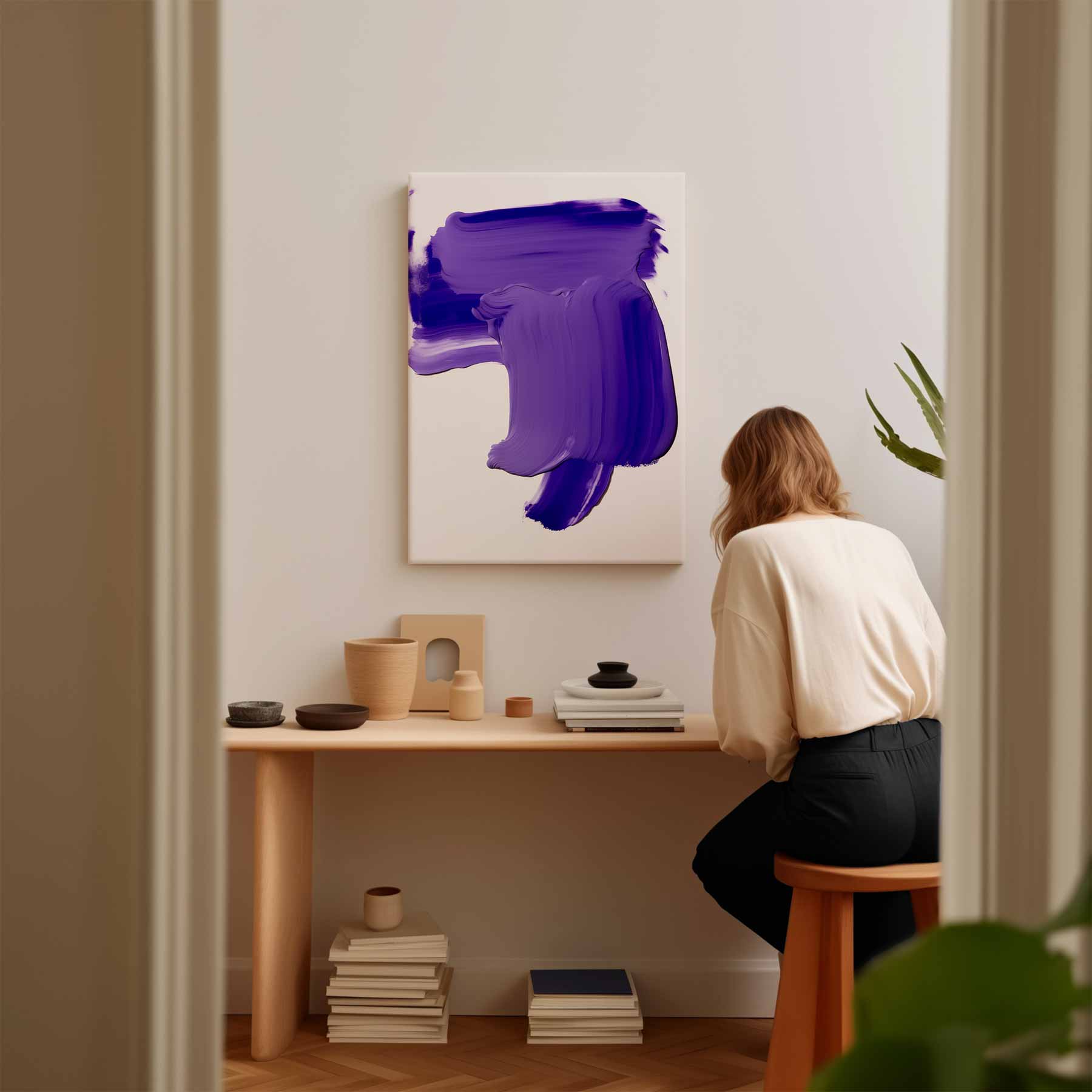 Paarse Kracht Kunstwerk-canvas-dibond-plexiglas-wanddecoratie-WallArtistic