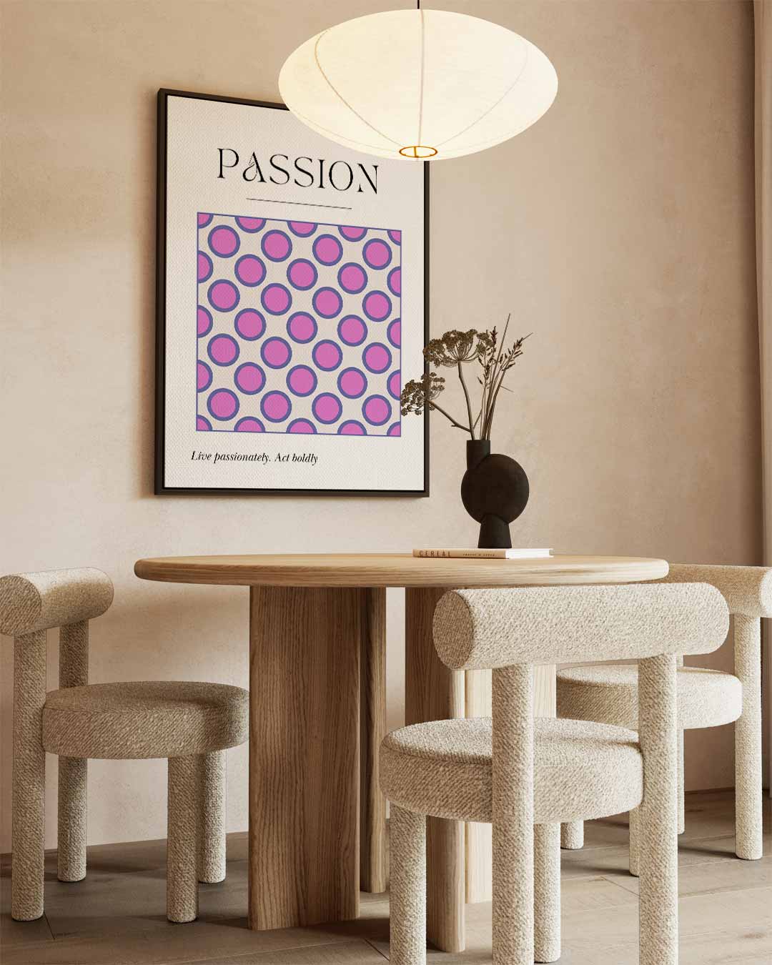 Cirkelpatroon van Passie Kunstwerk-canvas-dibond-plexiglas-wanddecoratie-WallArtistic