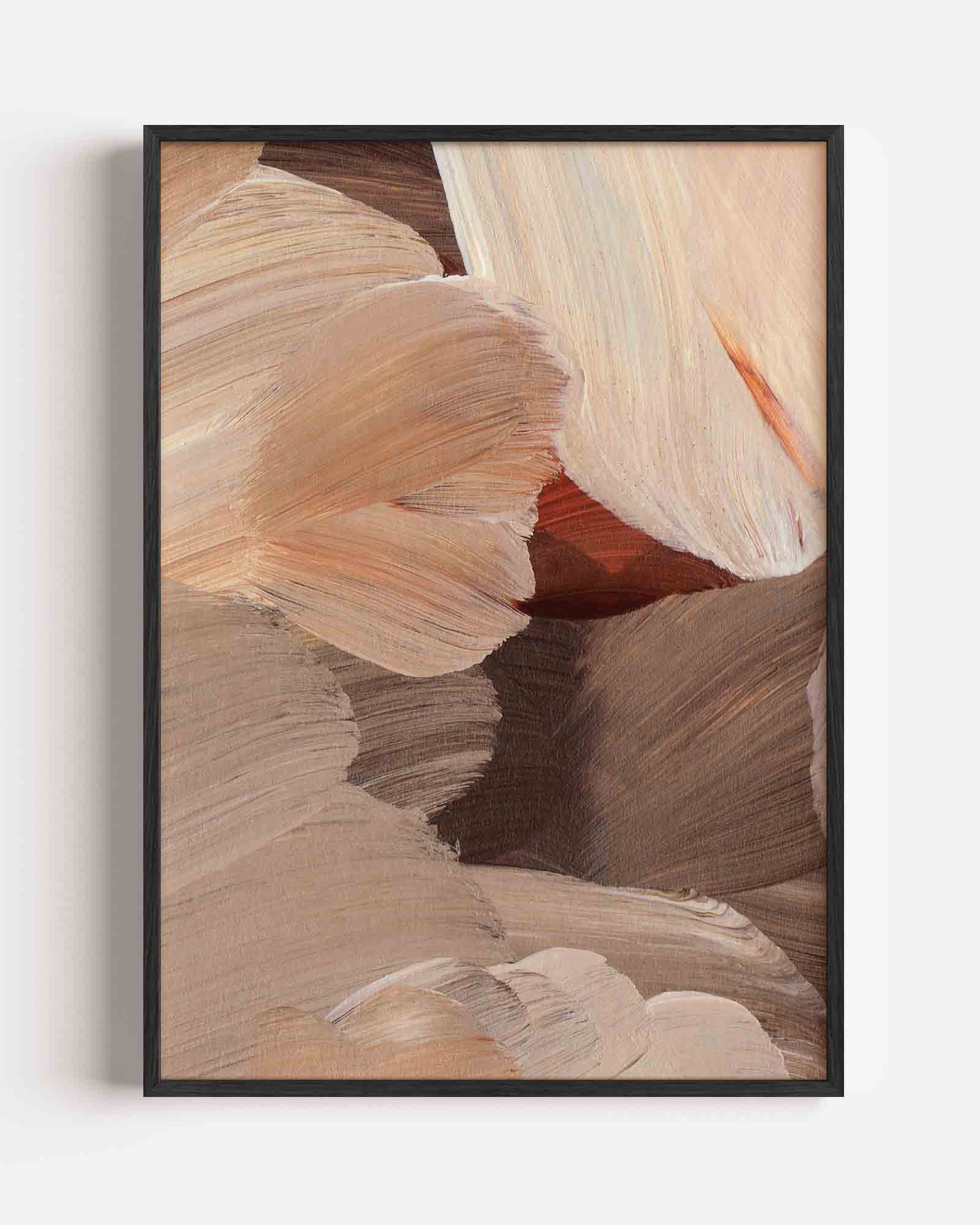 Abstracte penseelstreken Poster
