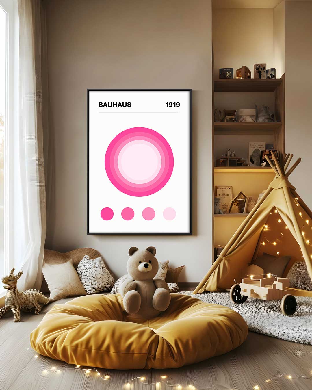 Bauhaus Cirkel Abstract Kunstwerk-canvas-dibond-plexiglas-wanddecoratie-WallArtistic