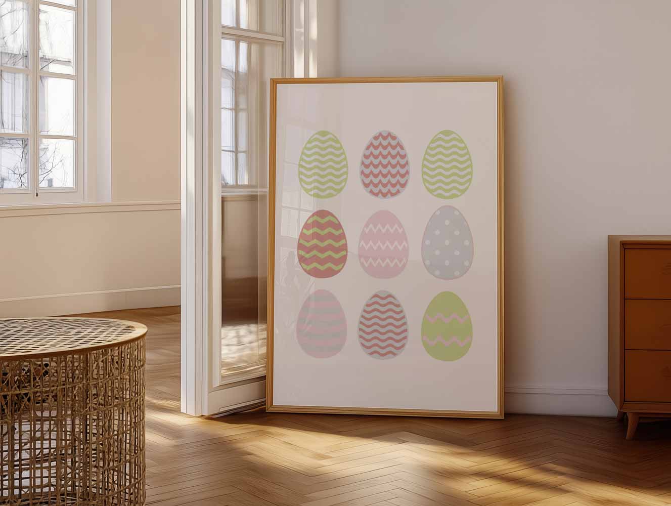Pastelkleurige Paaseieren Poster