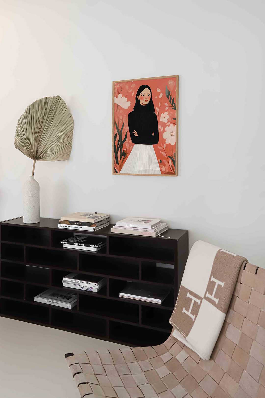 Vrouw met bloemen Poster