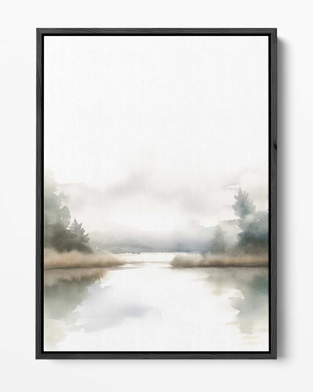 Sereen Landschap in Aquarel Kunstwerk-canvas-dibond-plexiglas-wanddecoratie-WallArtistic