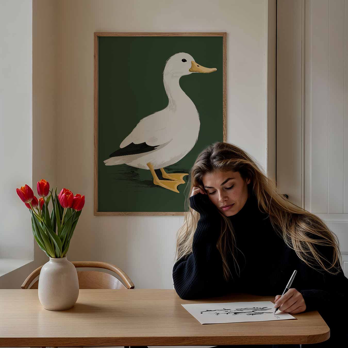 Stijlvolle Eend Poster-WallArtistic
