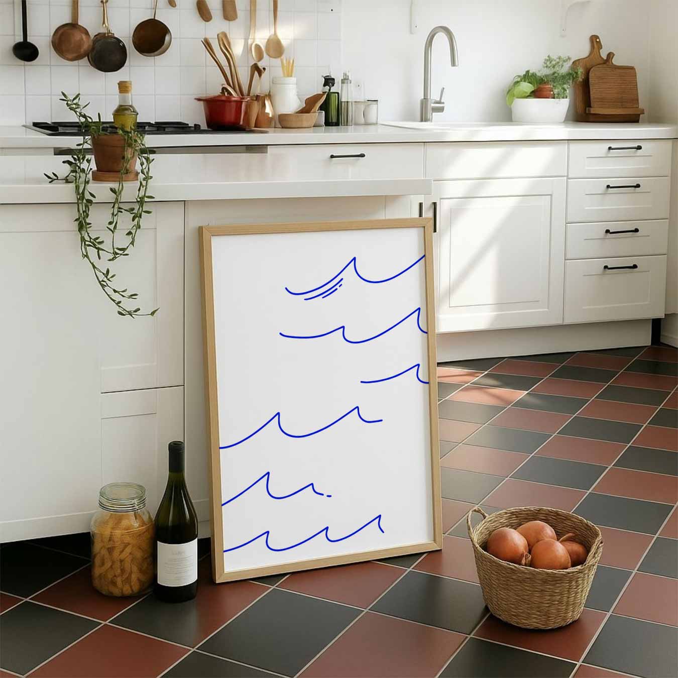 Vrolijke Golven Poster-WallArtistic