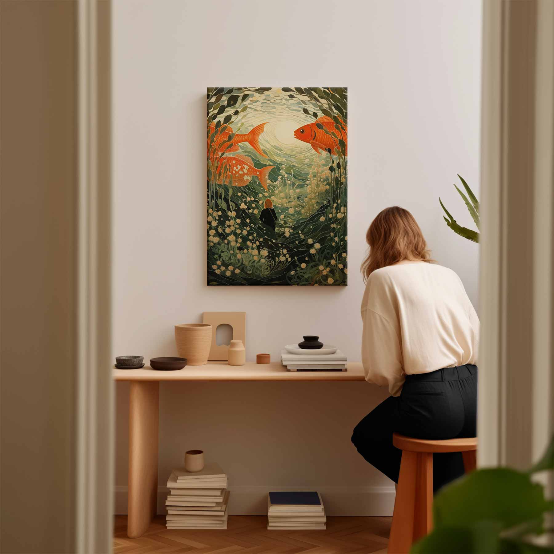 Onderwater Fantasie Kunstwerk-canvas-dibond-plexiglas-wanddecoratie-WallArtistic