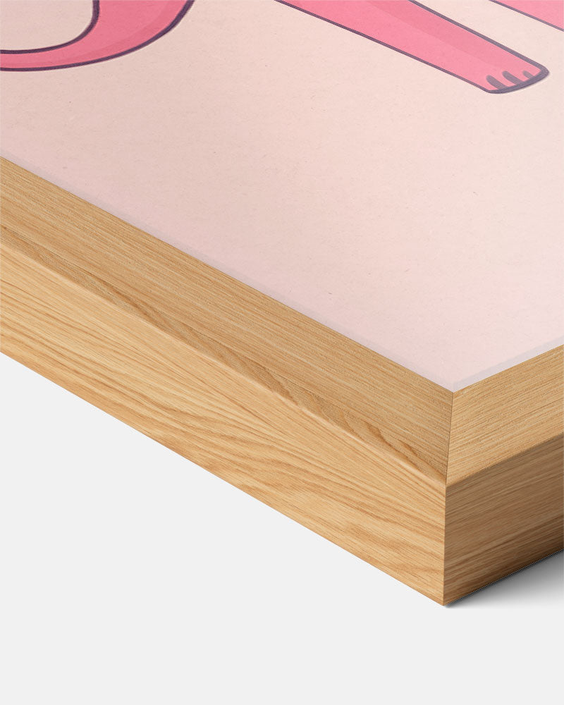 Schattige Roze Olifant Poster-WallArtistic