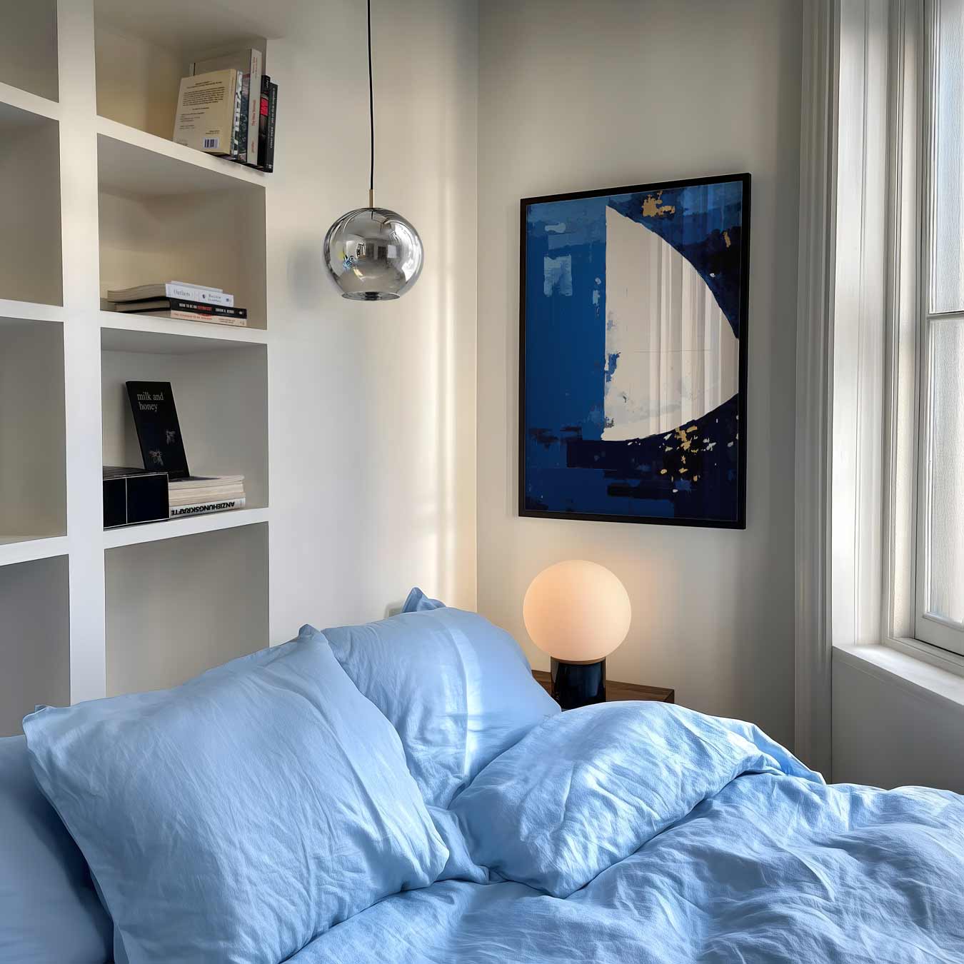 Moderne Abstracte Zeilboot Poster