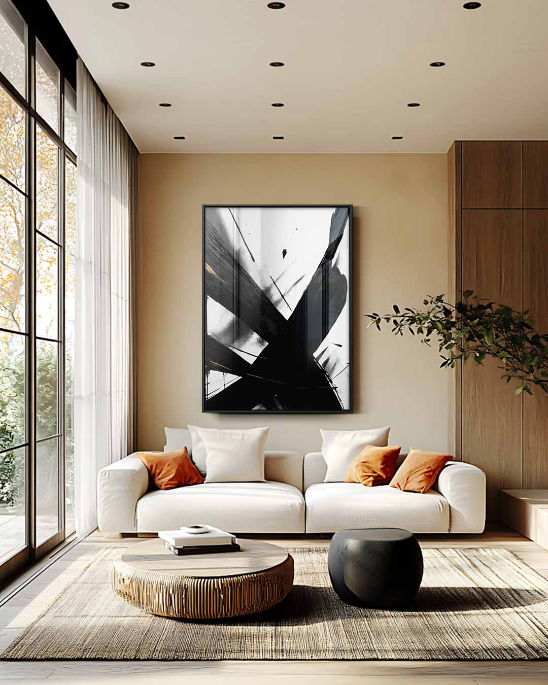 Abstracte Expressie Kunstwerk-canvas-dibond-plexiglas-wanddecoratie-WallArtistic