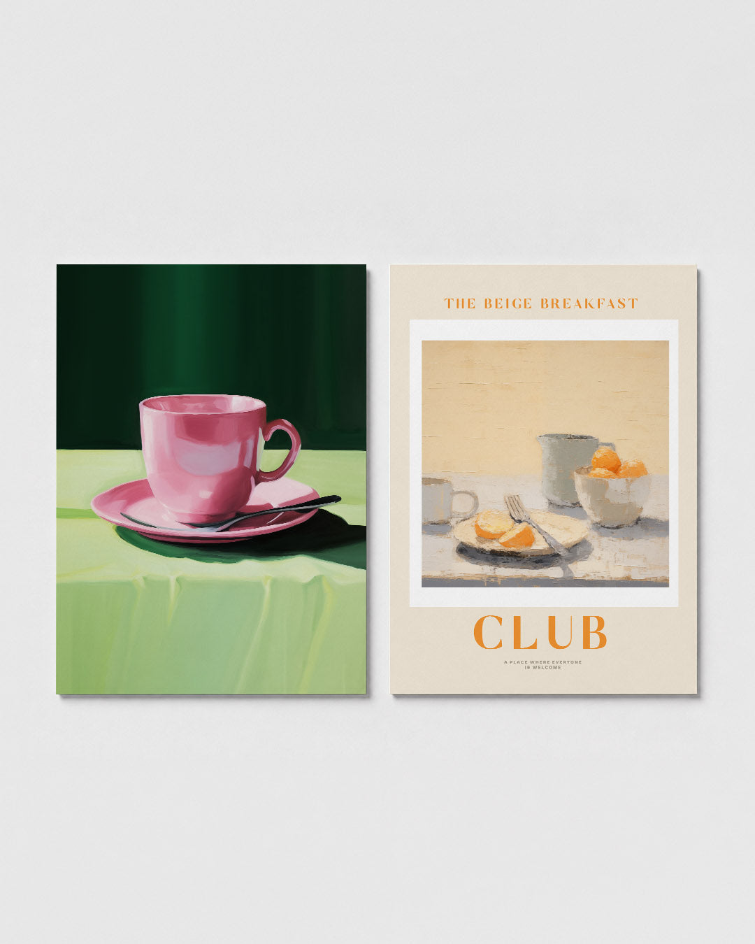Kleurrijke koffiemoment Posterset