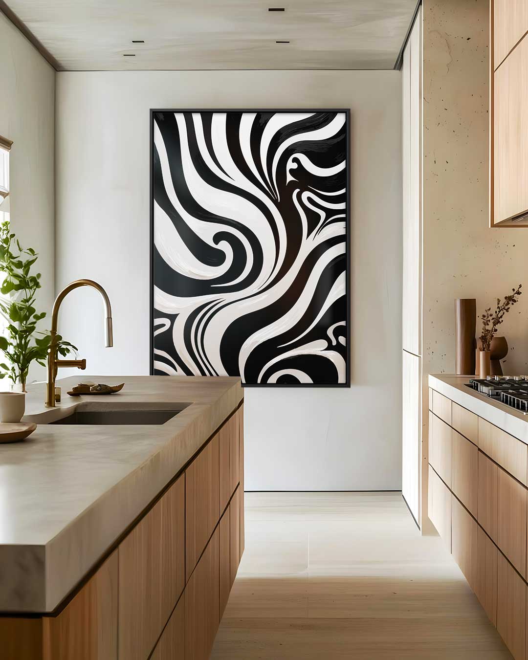 Golvende Lijnen Kunstwerk Kunstwerk-canvas-dibond-plexiglas-wanddecoratie-WallArtistic