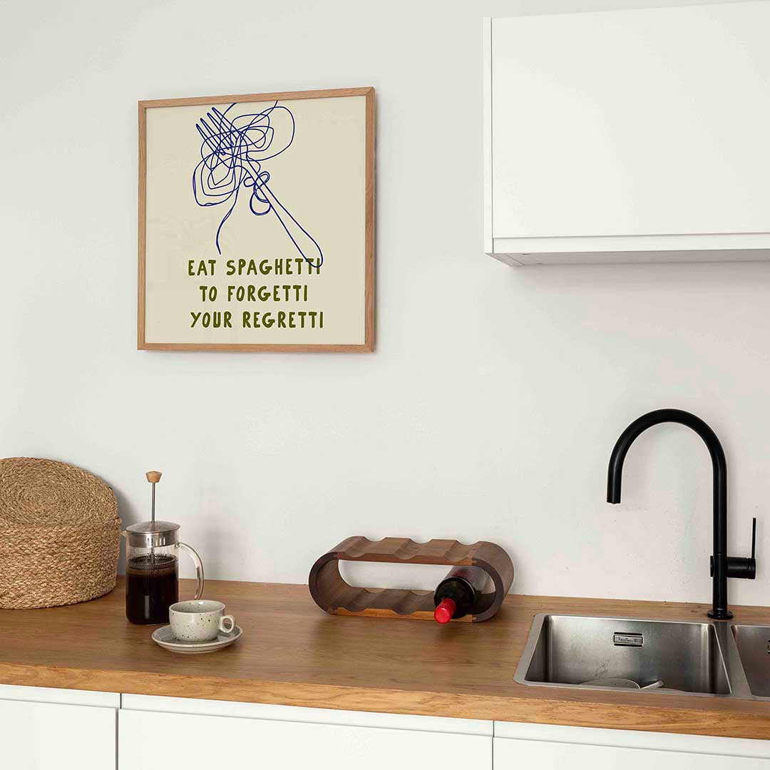 Spaghetti en vork Poster