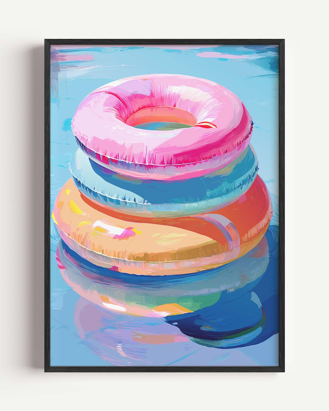 Zomerse Drijfplezier Poster-WallArtistic