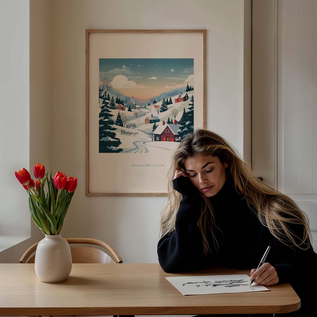 Magische Winterlandschap Poster-WallArtistic