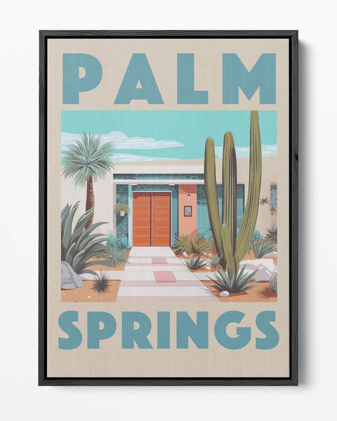 Palm Springs Retro Kunstwerk-canvas-dibond-plexiglas-wanddecoratie-WallArtistic