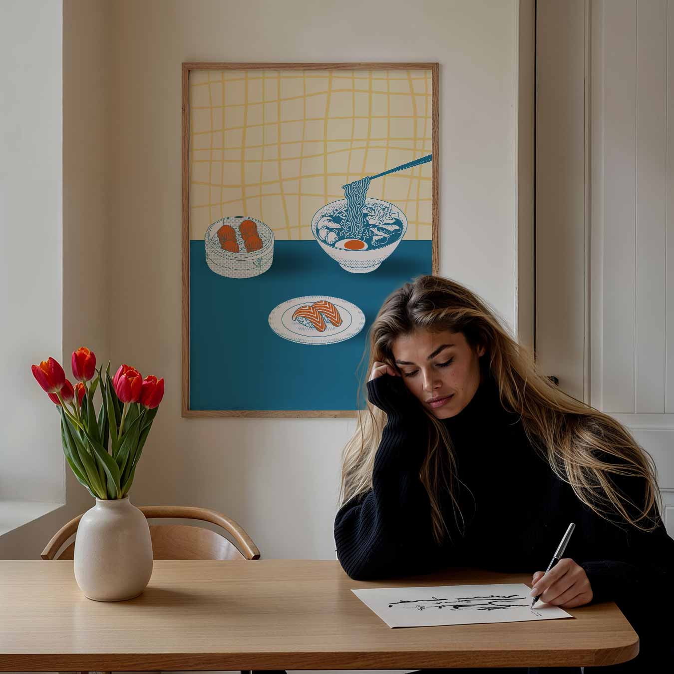 Aziatische Eetervaring Poster-WallArtistic