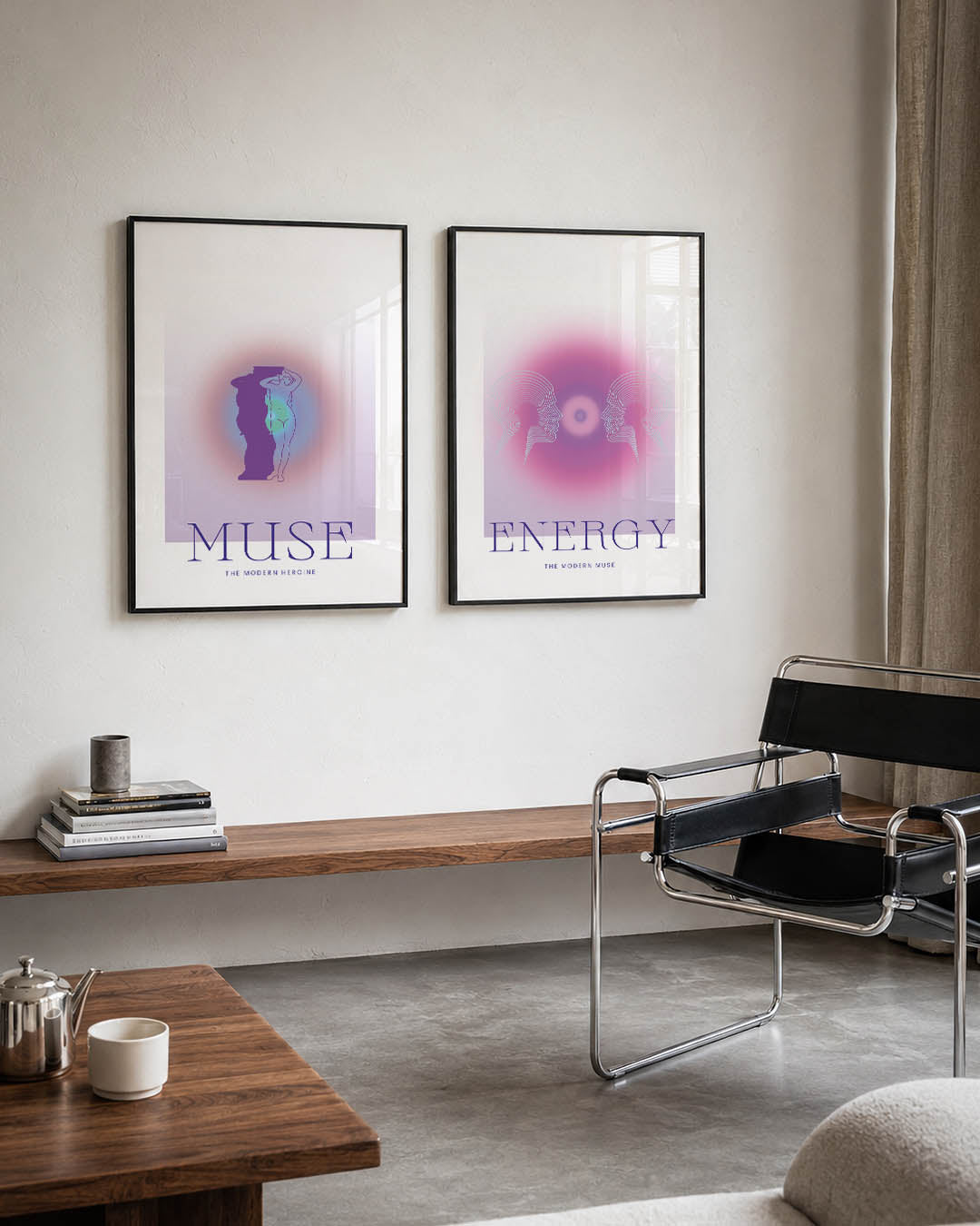 Kleurrijke silhouetten Posterset