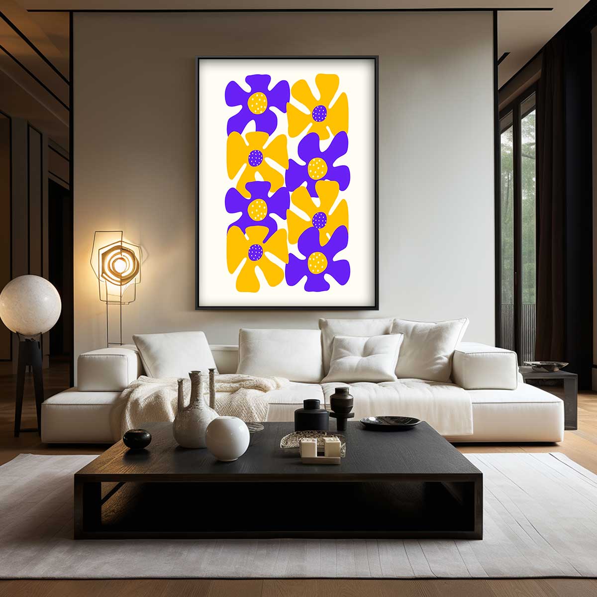 Kleurrijke Bloemenpracht Kunstwerk-canvas-dibond-plexiglas-wanddecoratie-WallArtistic