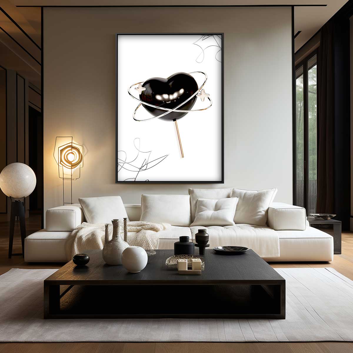 Ruimtelijk Hart Lollyart Kunstwerk-canvas-dibond-plexiglas-wanddecoratie-WallArtistic
