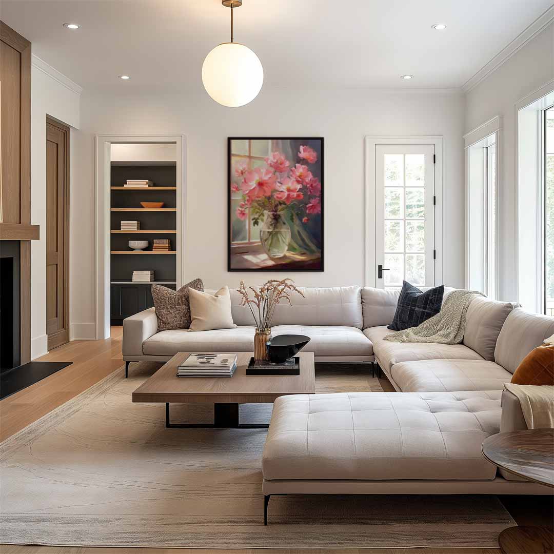 Zonnige Bloemenpracht Kunstwerk-canvas-dibond-plexiglas-wanddecoratie-WallArtistic