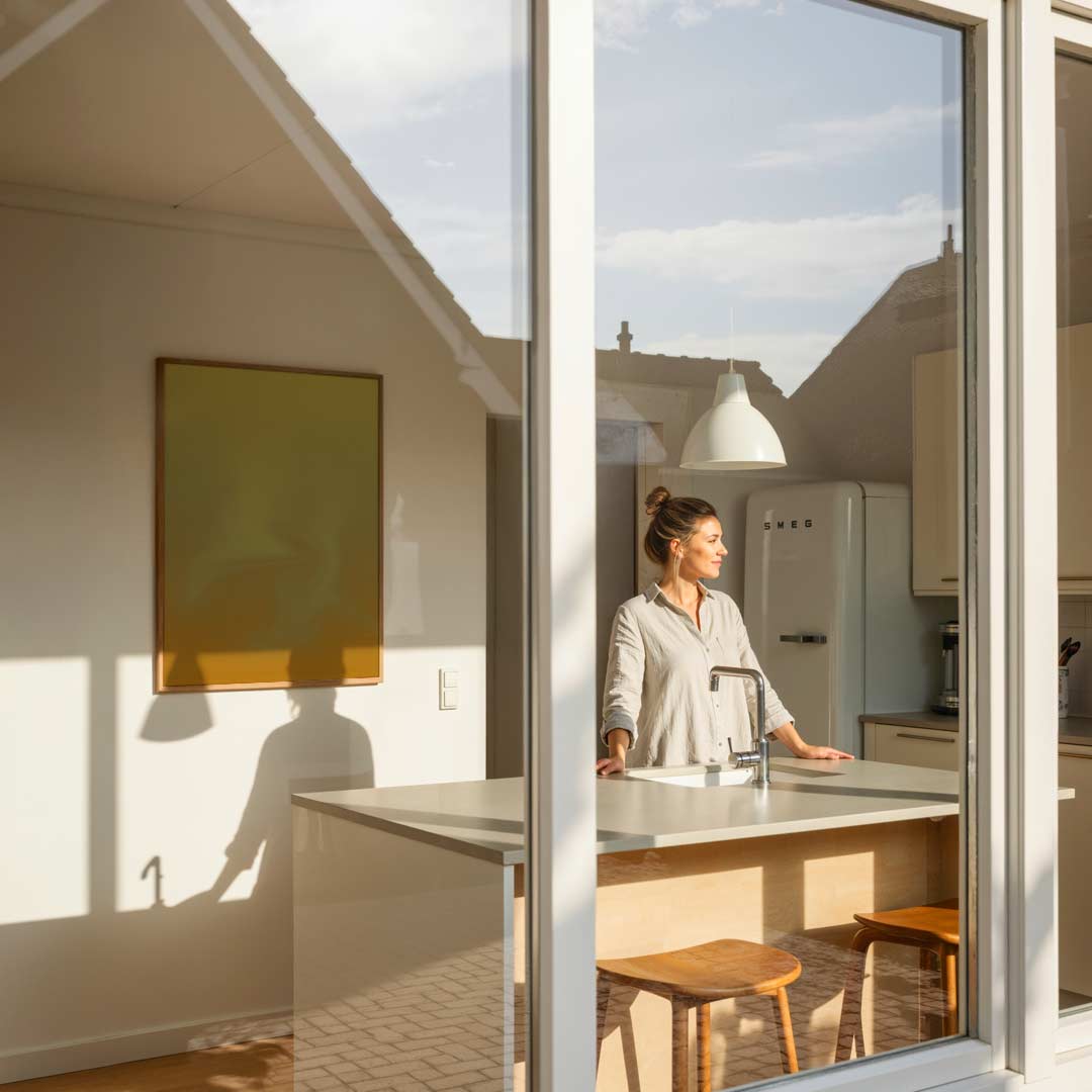 Gouden Zonsondergang Abstract Poster-WallArtistic