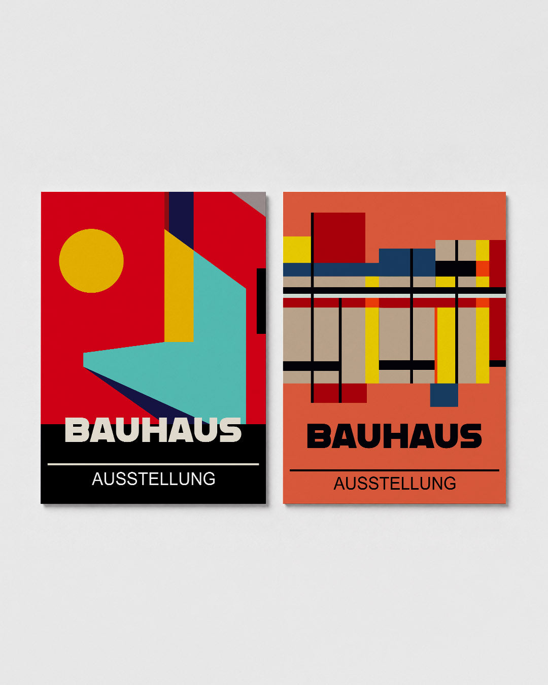 Kleurrijke vlakverdeling Posterset