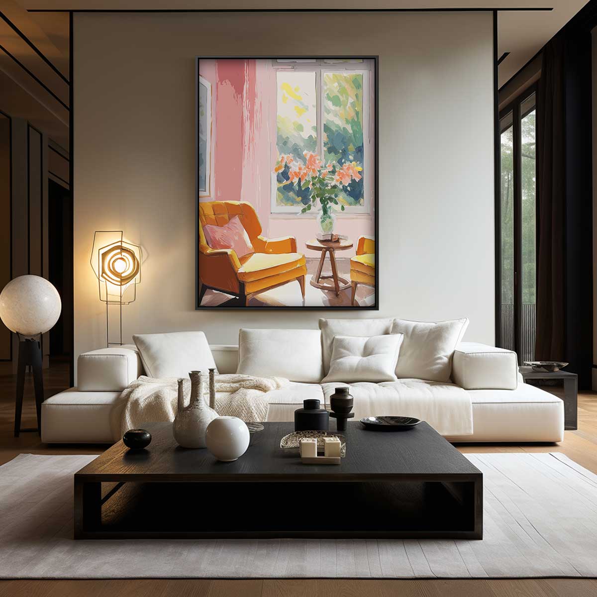 Zomerse Interieur Escapade Kunstwerk-canvas-dibond-plexiglas-wanddecoratie-WallArtistic