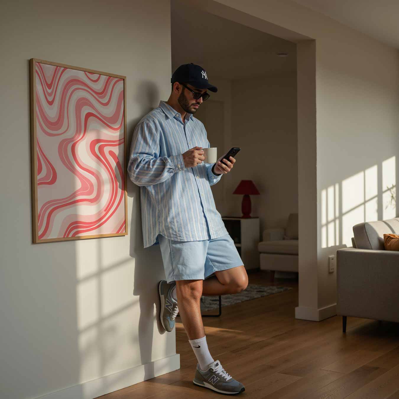 Kleurrijke Golven Wanddecoratie Poster-WallArtistic