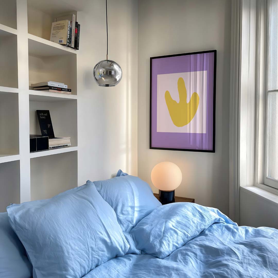 Vrolijke Gele Abstracte Kunstposter-WallArtistic