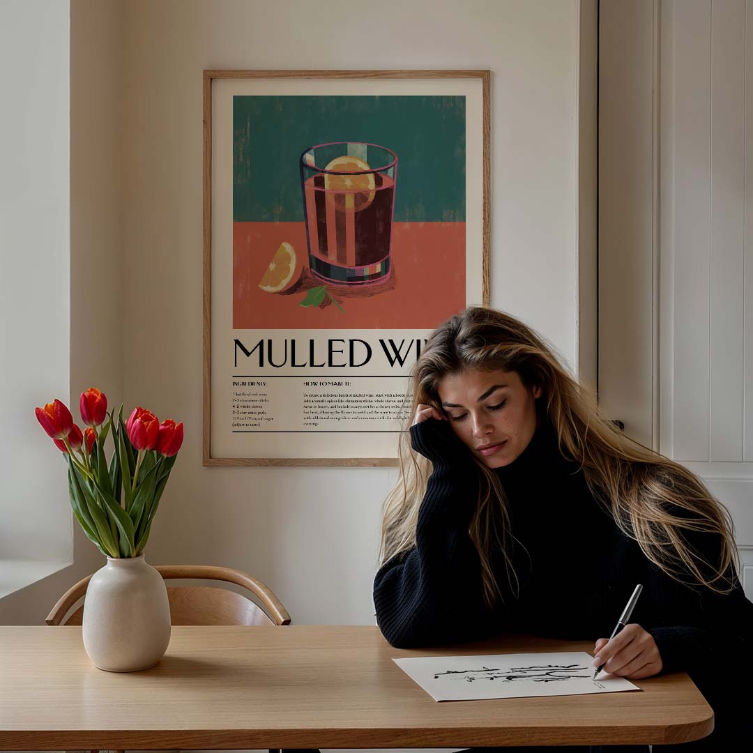 Sfeervolle Mulled Wine Recept Poster-WallArtistic