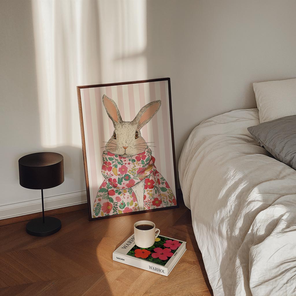 Bloemenkonijn Poster-WallArtistic