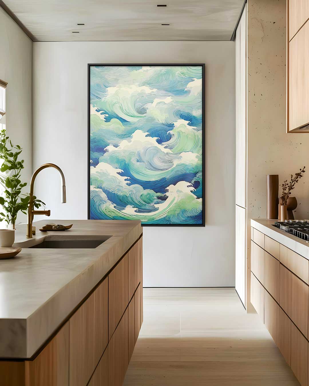 Golvende Getijden Kunstwerk-canvas-dibond-plexiglas-wanddecoratie-WallArtistic