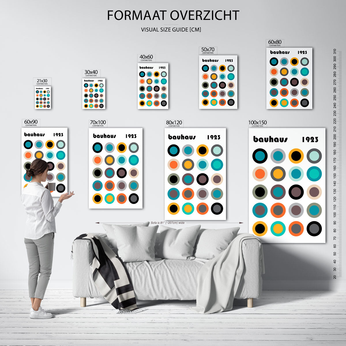Cirkelritme en kleur Poster