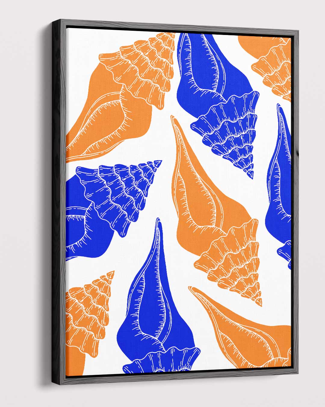 Schelpenavontuur op Kleur Kunstwerk-canvas-dibond-plexiglas-wanddecoratie-WallArtistic
