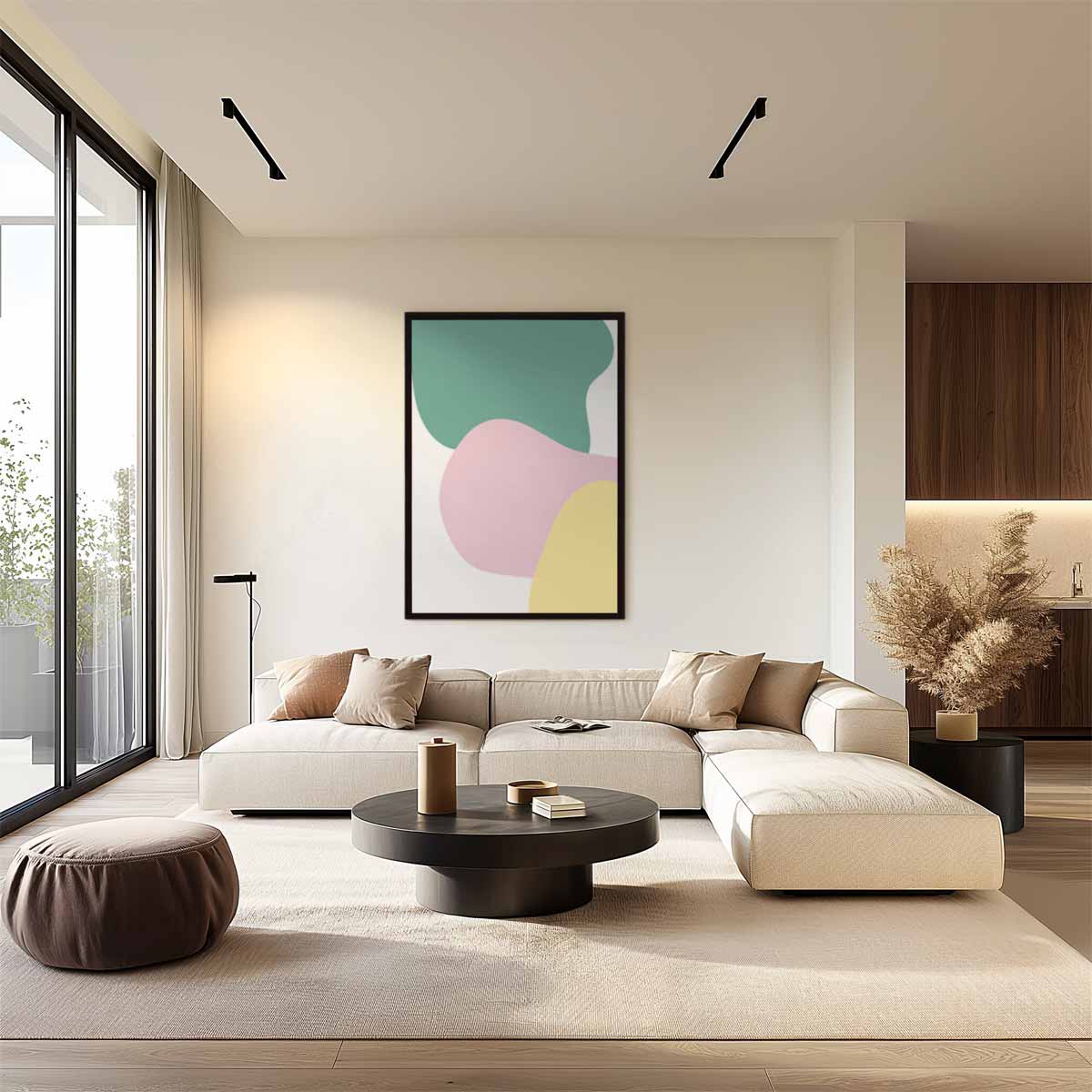 Kleurrijke Vormen Kunstwerk-canvas-dibond-plexiglas-wanddecoratie-WallArtistic